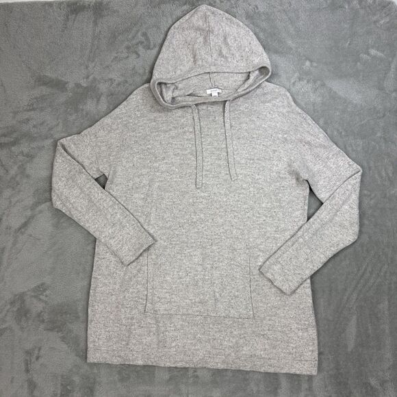 PureJill Women's Gray Sweater Hoodie Long Pullover Size Medium - Picture 1 of 9